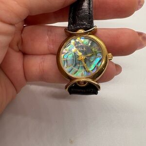 Vintage Relic watch Abalone Dial Gold Watch